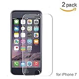 BIUZKO JMG135 2.5D Round Edge, Anti-Scratch Tempered Glass Screen Protector for iPhone 7, iPhone 6/6s, 0.33 mm - 2 Peice