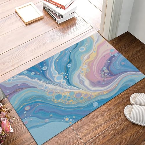 Tapis de sol antidérapant 90x150cm à texture abstraite pour la cuisine - 3