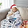Buyyet Sharks Flannel Blanket for Boy Girl Shark Unique Gift Shark Room Decor Throw Blanket for Teen Kid for Couch Bed,Educational Blanket for Kid,Ocean Sharks Lover Gift Blanket 40''x 50''for Child #4