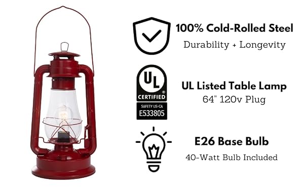 Lantern Table Lamp by Muskoka Lifestyle Products - Used condition - Image 3