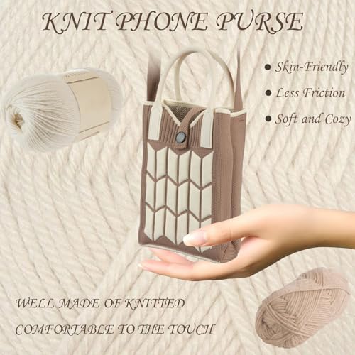 Knitted mini crossbody bag, lightweight cell phone bag for girls, for carrying cell phone and daily necessities4