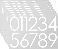 Vista 8 de Zonon 88 piezas de 8 hojas de calcomanías de vinilo para buzón, números autoadhesivos, impermeables, para buzones, ventanas, puertas, automóviles