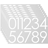 Zonon 88 Pieces 8 Sheets Vinyl Number Stickers Mailbox Self Adhesive Waterproof Numbers for Mailbox Sign Window Door Cars Trucks Home Business Address(4 Inch,White)