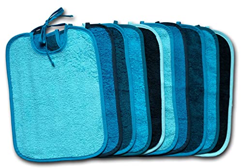 KiGATEX 10 x Babylätzchen aus 100% Baumwolle - Verstellbare Lätzchen -...