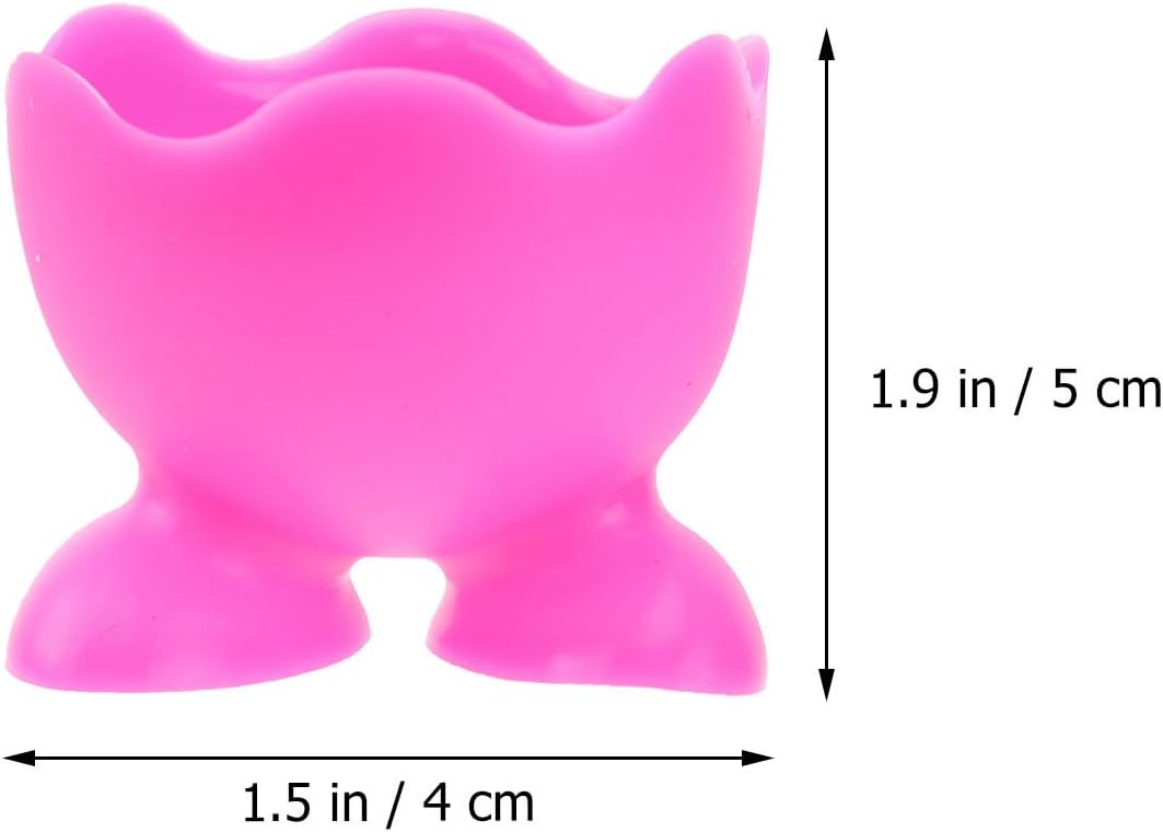 Silicone Egg Cup Holder Red 3pcs for Boiled Eggs, Heat Resistant