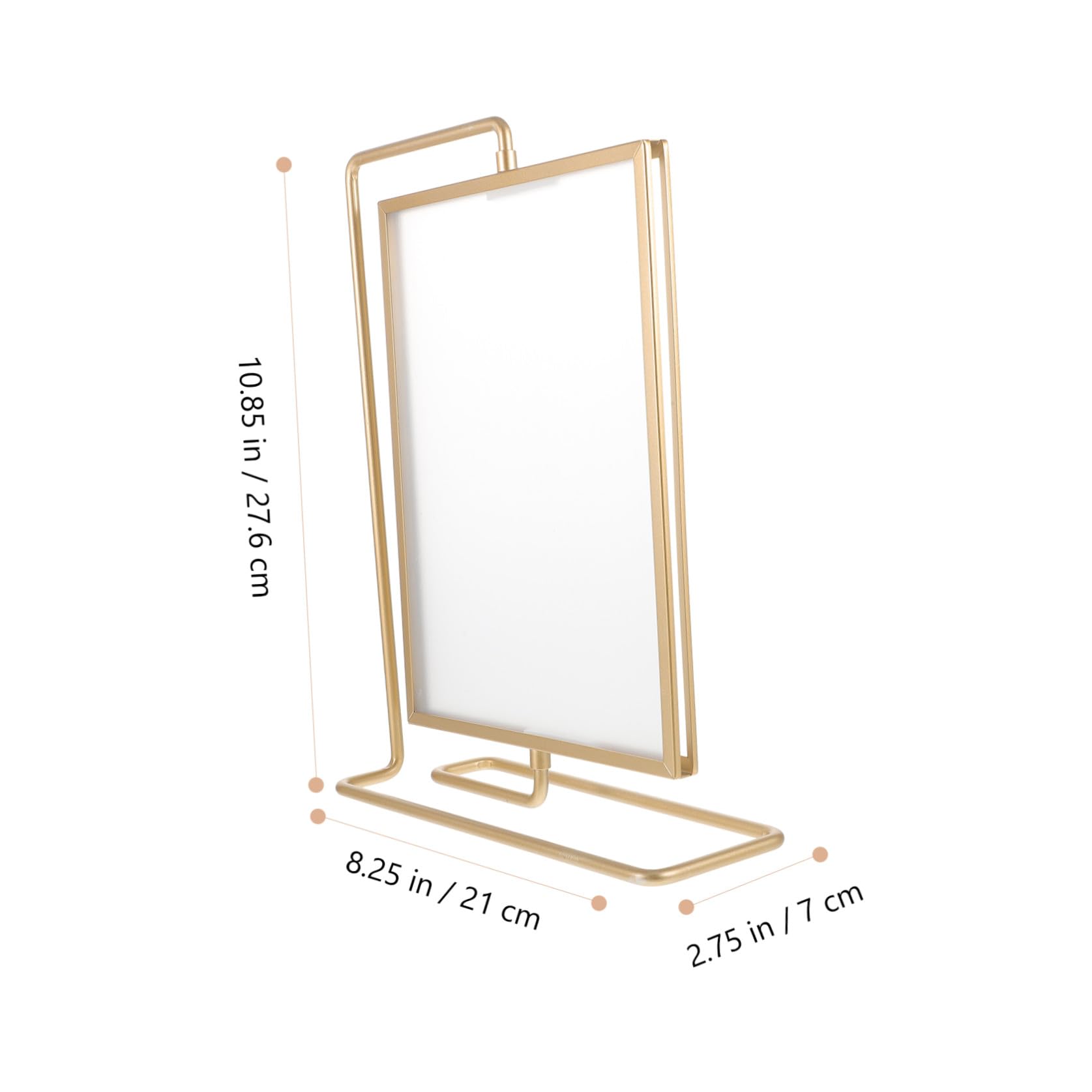 GALPADA Marco de Fotos Giratorio Dorado de 8 Pulgadas Doble Cara Soporte de Acrílico y Metal para Decoración de Mesa y Hogar Elegante y Práctico