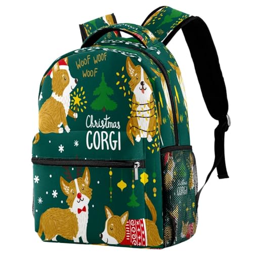 Sac de voyage décontracté Corgi sous la neige pour les sorties et le collège