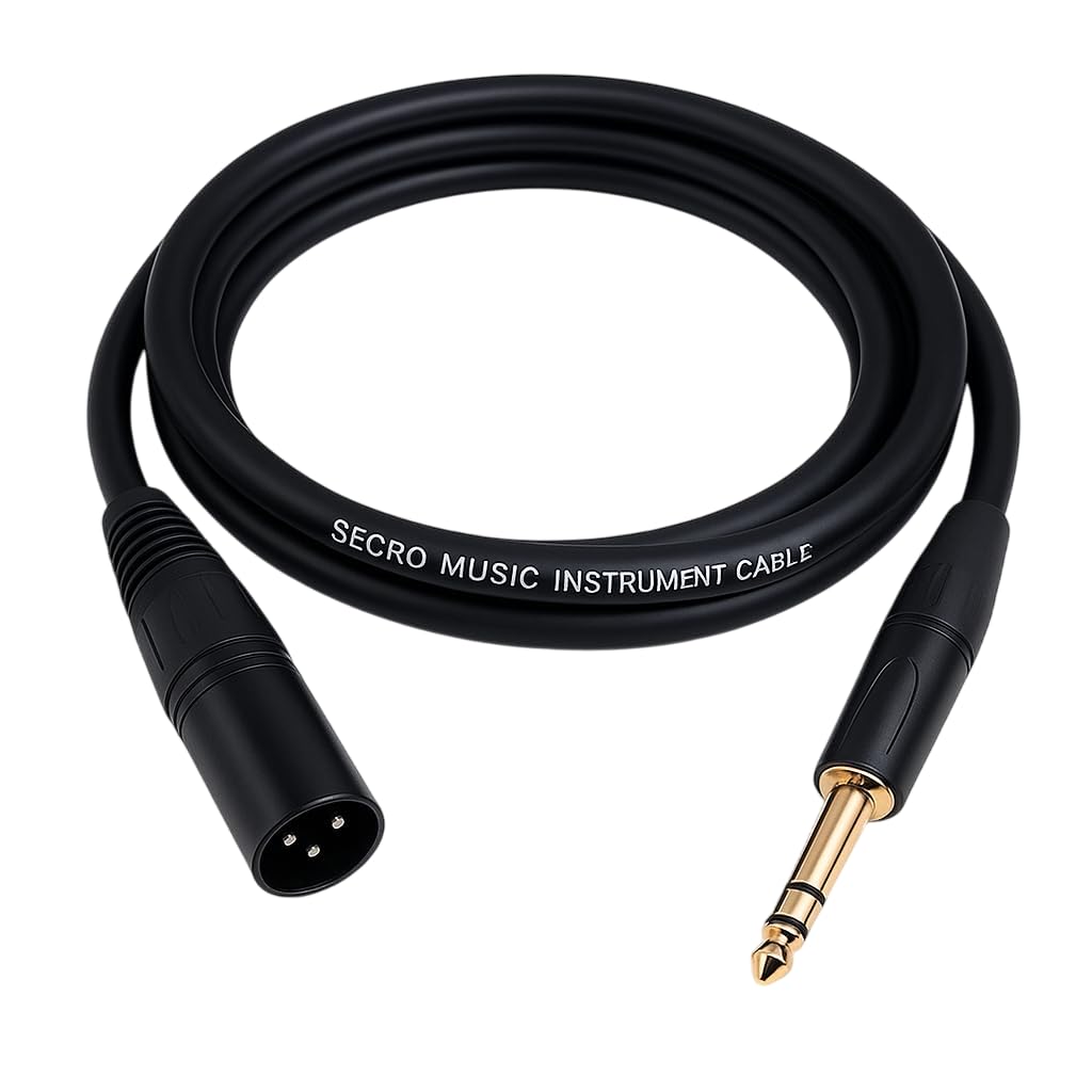SeCro Panther Series 2M Black 1/4 Inch TRS Male to XLR Male Audio Stereo Mic Cable - 3 Pin XLR, Balanced, Braided, DJ & Stage Equipment Compatible-picture-24