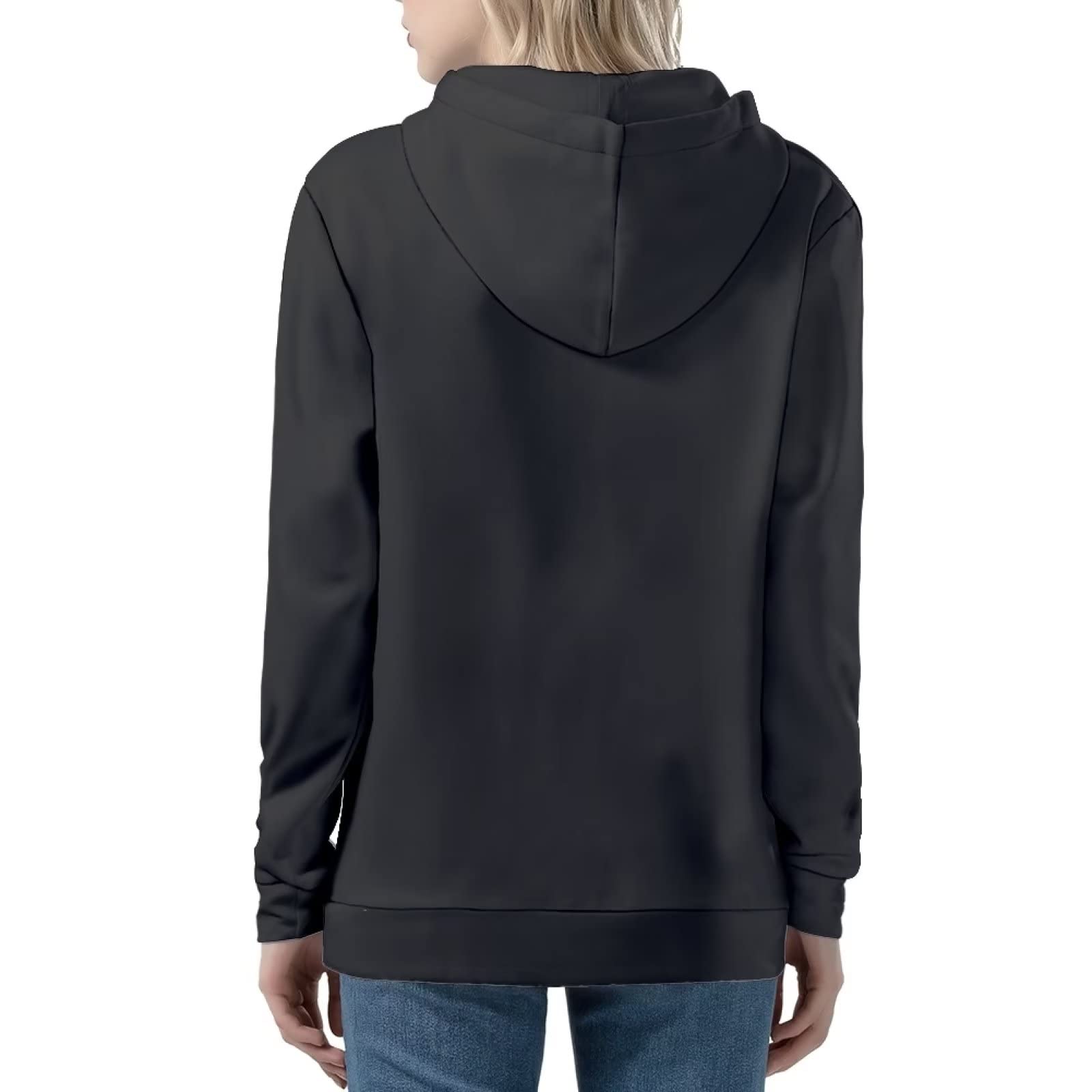 Felpe con cappuccio da donna con zip intera con tasche, Gatto tigre., 4XL