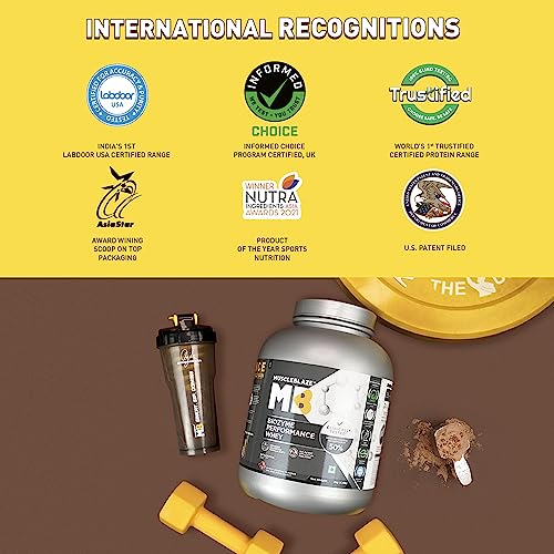 Image of MuscleBlaze Biozyme Performance Whey Protein Powder, Choco Crispers (2kg / 4.4lbs) | 25g Protein Per Scoop | Clinically Tested 50% Higher Protein Absorption