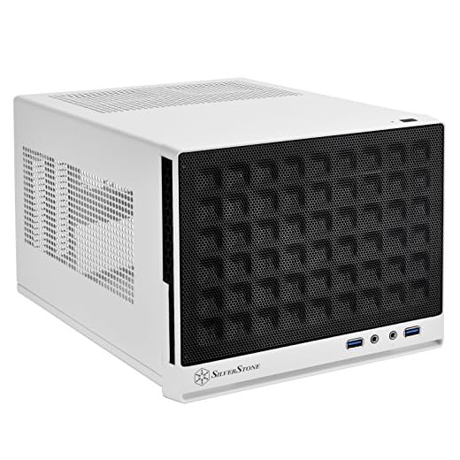 SilverStone SST-SG13WB - Sugo Mini-ITX kompakt datorkubfodral, nätfrontpanel, svart vit