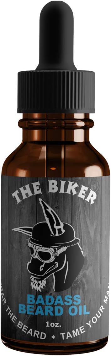 Badass Beard Care Huile Barbe pour les hommes le motard 1oz