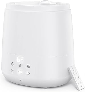 Humidificateur Ultrasonic 6L chaud/refroidisseur avec télécommande Humidificateur d'air pour chambre à coucher, salon, bureau