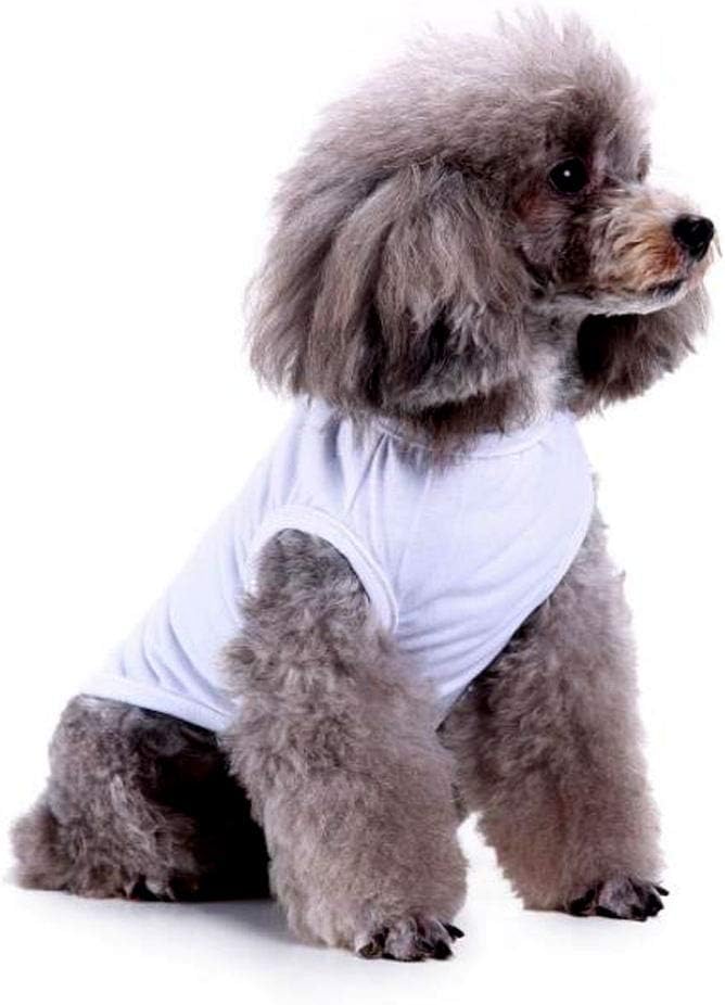 YAODHAOD Dog TShirt, Dog Shirts Blank Clothes, Summer Pet Plain Tee Vests