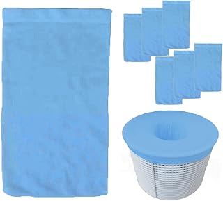 Pool Skimmer Socks Pool Saver Socks Net for Skimmer Basket Fine Mesh Filter Sock Net to Protect Pool Pumps Baskets Skimmers Skim Remove Leaves Hair Debris Blue