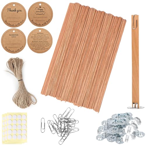 Cherry Wood Candle Wicks Set - Long Lasting Flame 120 PCS