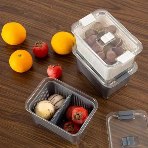 Récipient alimentaire design à double couche plastique efficace pour aliments frais - 3