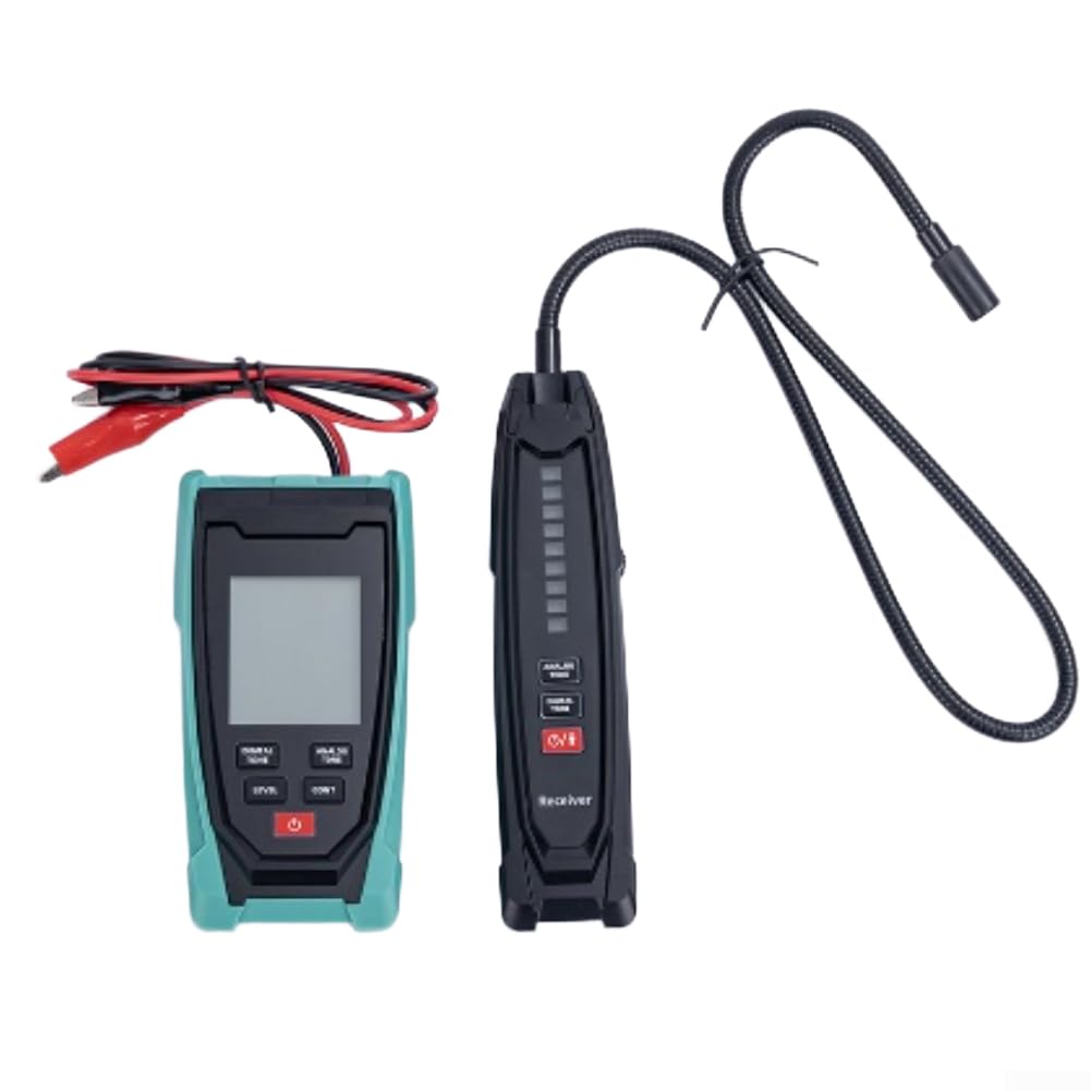 Detector de cables para rastreo de cables enterrados profundos de 2 m, material ABS con modos digitales analógicos duales y sonda flexible, para renovación de electricistas y mantenimiento de