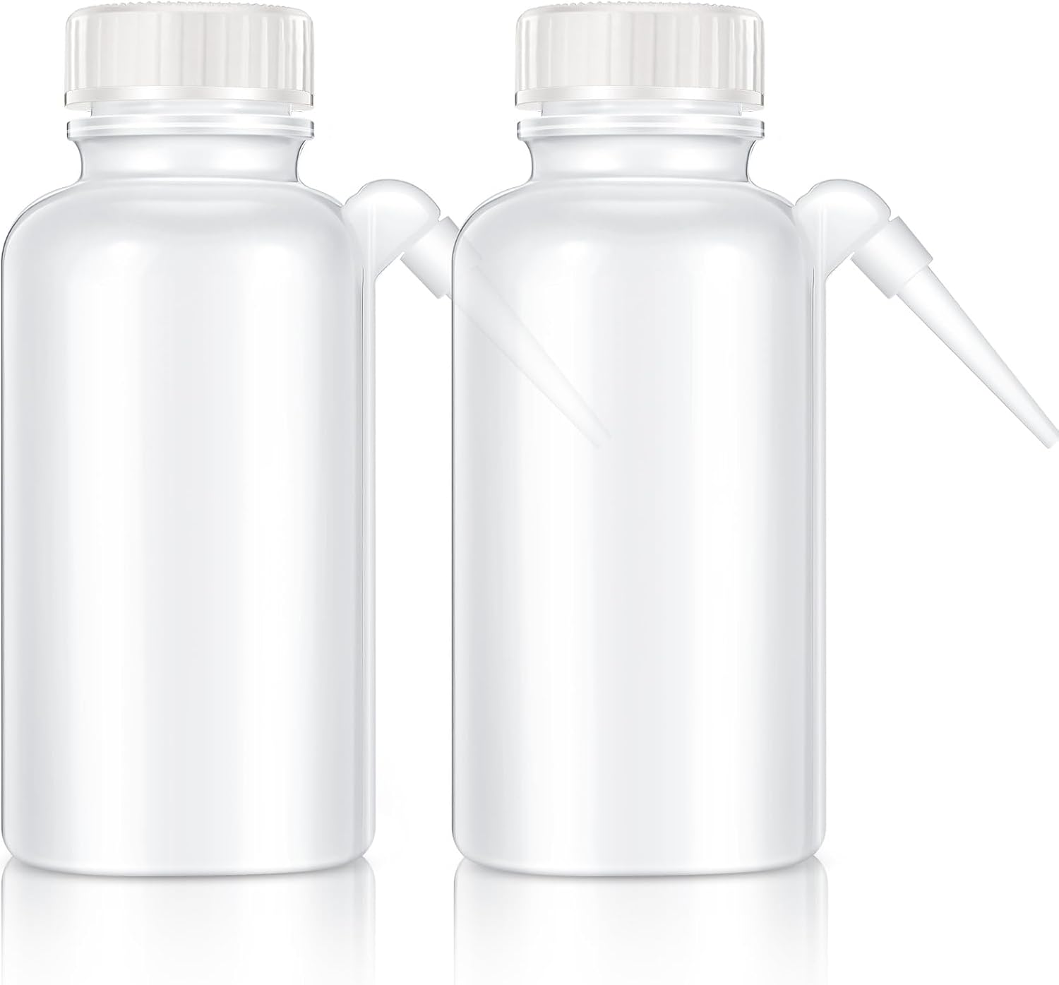 Honeydak 2 Pcs 250ml Wash Bottle Plastic Lab Water Dispenser – Polyethylene – Translucent, Unbreakable -Screw Cap with Down Spout for Dispensing Liquid Labs