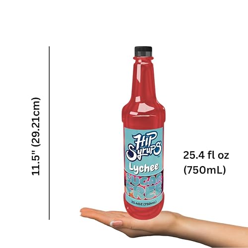 Miniatura 7 de Hip Syrups - Jarabe sin azúcar de lichi diseñado para el sabor del agua, té de burbujas, té Boba, cócteles, sabor a lichi, sin azúcar