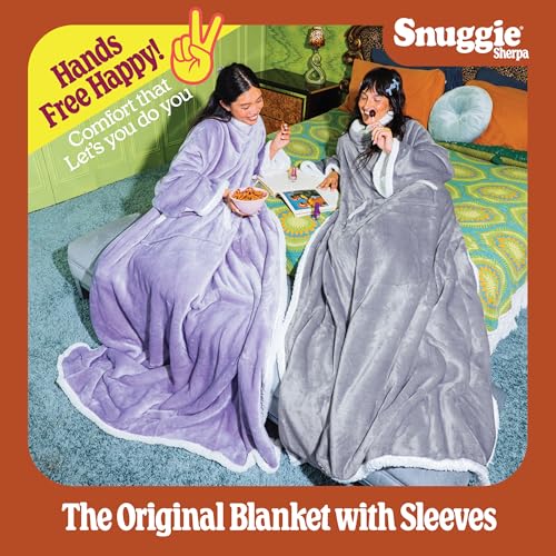 Image of Snuggie The Original Wearable Blanket With Sleeves & Pockets | Cozy Oversized Throw for Adult Men & Women | One Size, 71x54