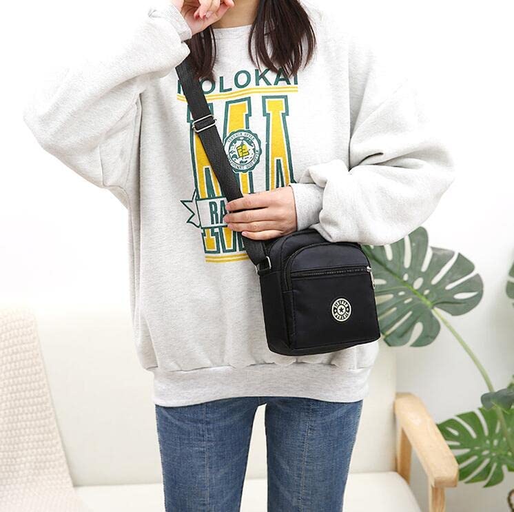 Image of MOMISY Women Mobile Messenger cellphone Bag Ladies Nylon Shoulder Cross Body Long Strap for College, Outing, Travelling, Work