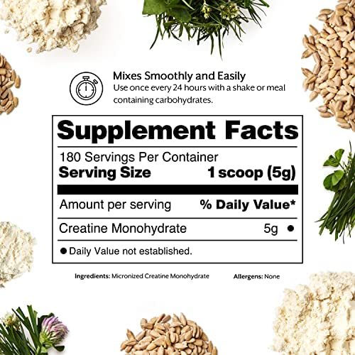 ProMix Creatine Monohydrate Powder - 180 Servings, Increase Muscle Gain, Strength, and Power - Gluten-Free