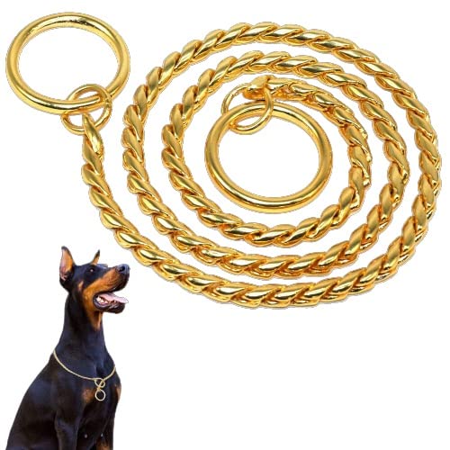 Pets Empire Choke Chain Training Dog Collars Snake P Choker Pet Show Collar Gold Snake Choke Chain Dog Choker Collar (Large (Thickness-4.0mm x Length-50cm)) (B08RZ7RT7W) Amazon Price History, Amazon Price Tracker