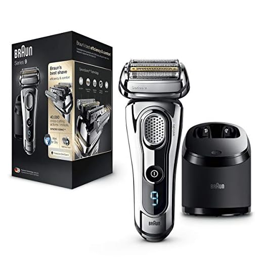 Braun Series 9 9296cc Rasoir Électrique Homme, Wet & Dry, Rasoir Barbe Avec Station Clean & Charge