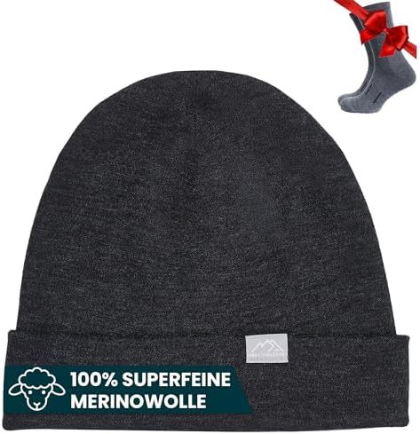 Merino.tech 100% Merino Mütze - Unisex Beanie Outdoor für Herren und Damen | Atmungsaktiv, Super weich und Warm Merino Wolle Mütze, Feuchtigkeitsregulierend, Temperaturregulierend,