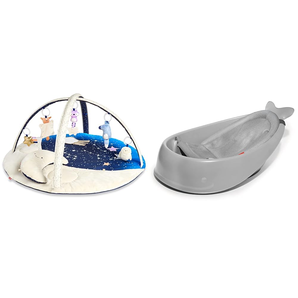 Skip Hop Baby Play Gym Celestial Dreams Grey Baby Bath Tub 3-Stage Smart Sling Tub Moby Grey