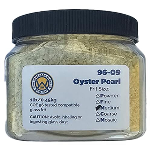 Wissmach Glass Frit Medium Oyster Pearl Opal Striker 96-09 1Lb. - 96 COE - Glass Fusing