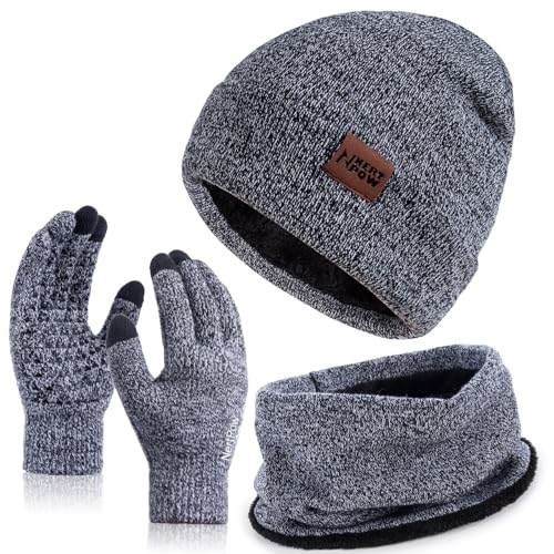 Regalo de invierno set de gorro bufanda de cuello y guantes para frío