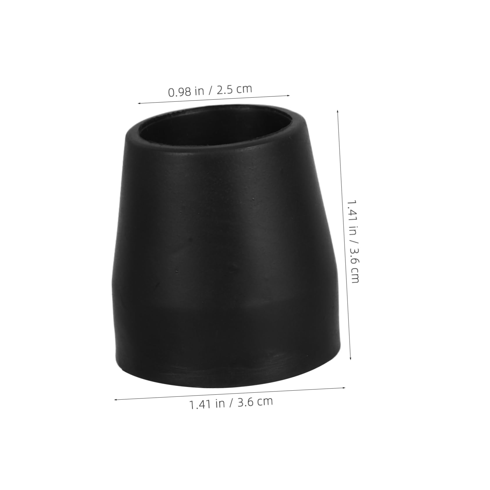 SOLUSTRE 6pcs Non-Slip Mat Heavy Duty Walking Cane Walking Accessories Trekking Pole Replacement Tip Protectors Walking Pole Ends Cane Accessories Trekking Pole Foot Covers Black Rubber