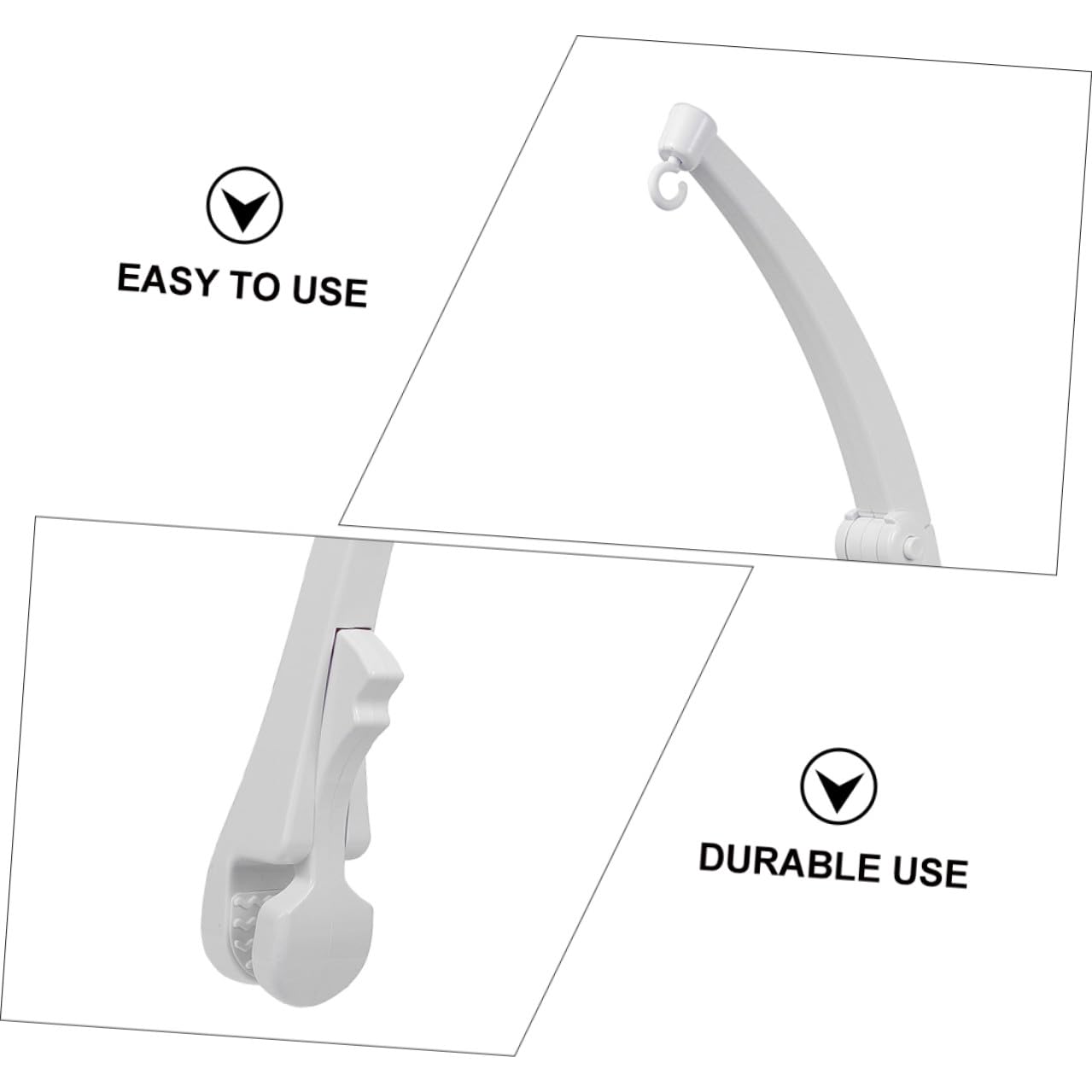 Móvil para Cuna de Ñiño Brazo Portamóvil de Plástico Seguro, Soporte Ajustable para Cuna, Decoración Musical para Recién Nacidos y Bebés, 2 Piezas para Habitación Infantil