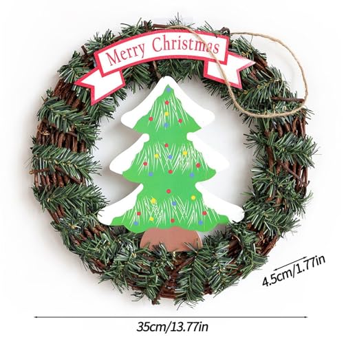 2 couronnes de Noël pour décoration extérieure festive de modèle C