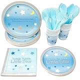 Twinkle Twinkle Boy Standard Party Packs (65+ Pieces for 16 Guests!), Baby Shower Supplies, Birthday, Twinkle Twinkle Little Star, Party Decorations, Tableware