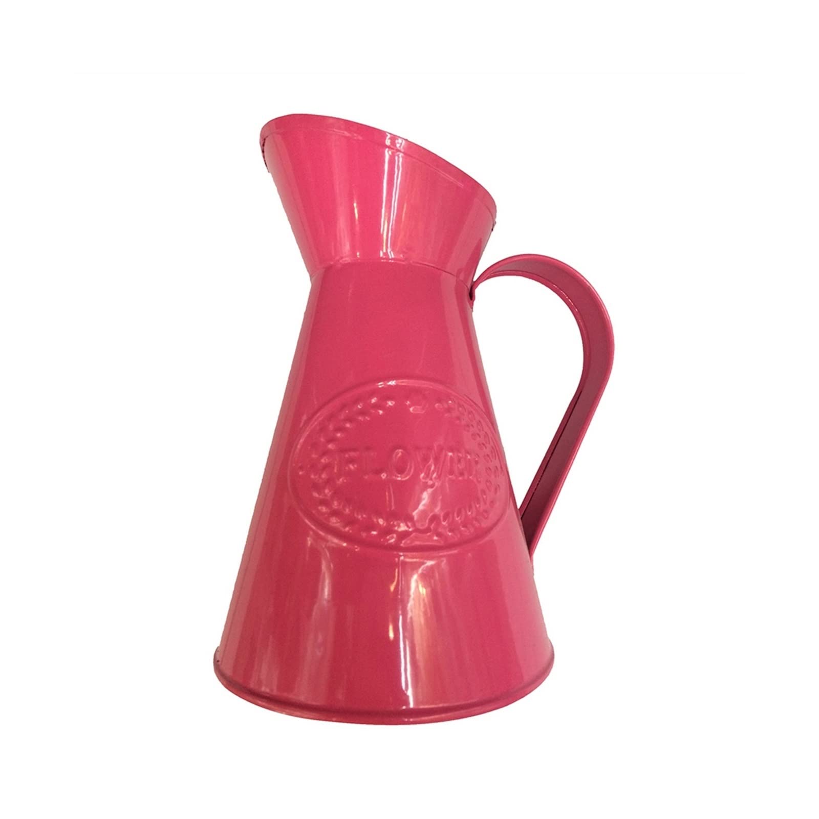 Centerpiece Vases 1pc Retro Metal Jug Vase Flower Pitcher Wedding Shower Birthday Party Favor Home Decor(Red)