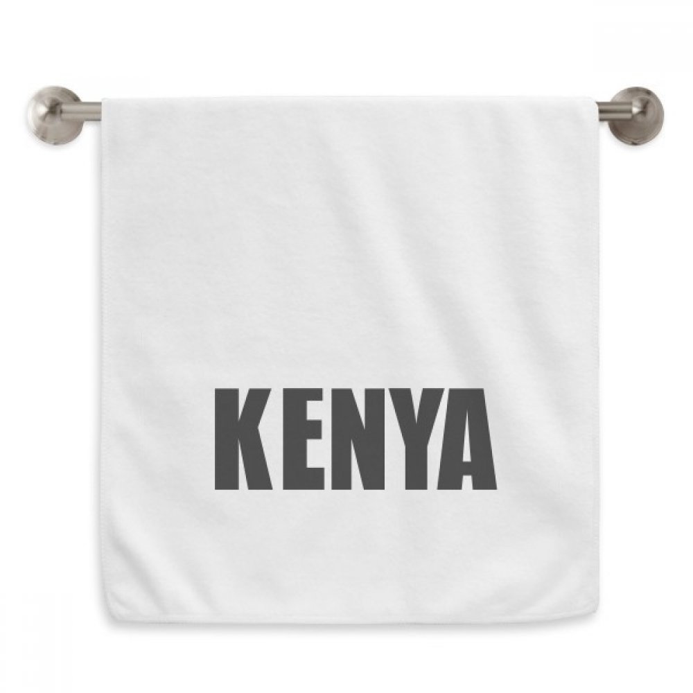 Serviette de bain Kenya noire et blanche qui ne rèche pas pour peaux sensibles 13x29"