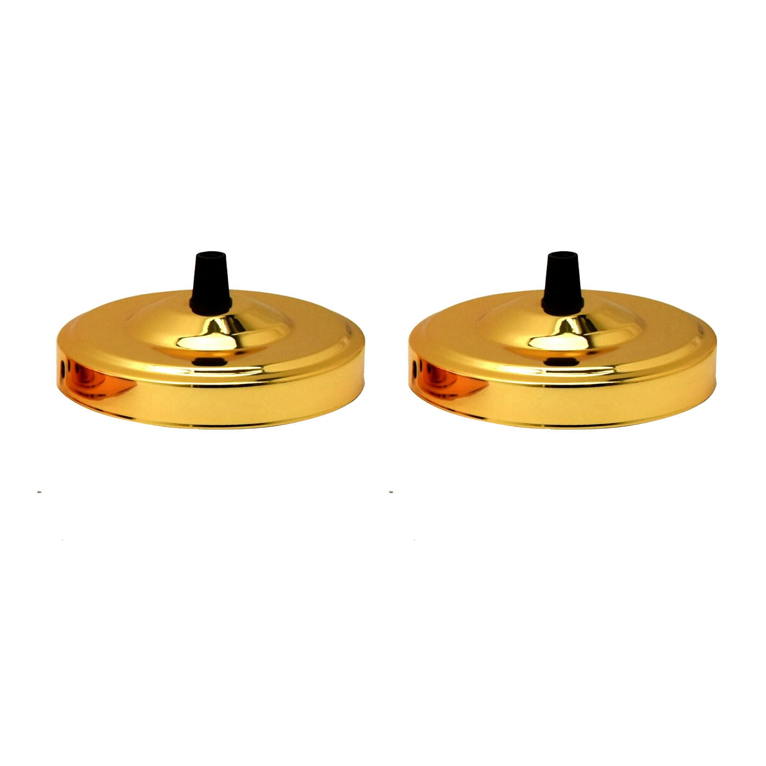 LEDSone 108mm Period Styled 2 Pack Metal Ceiling Rose in French Gold Finish with Metal Cord Grip (French Gold)