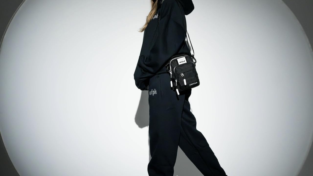 WOLFpak 4L Mini Tactical Sling Bag (Alpha Black White Accents) Compact Crossbody Backpack for Gym, Travel & EDC | Tactical Shoulder Bag with Multiple Pockets – Lightweight, Durable Sling Pack - Image 6