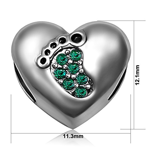 Image of JMQJewelry Feet Jan-December Womens Charms Fits Pandora Charms Bracelets