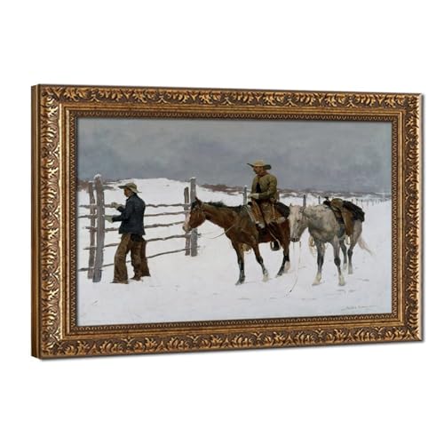 Cadre à suspendre The Fall of The Cowboy Remington 30x45cm