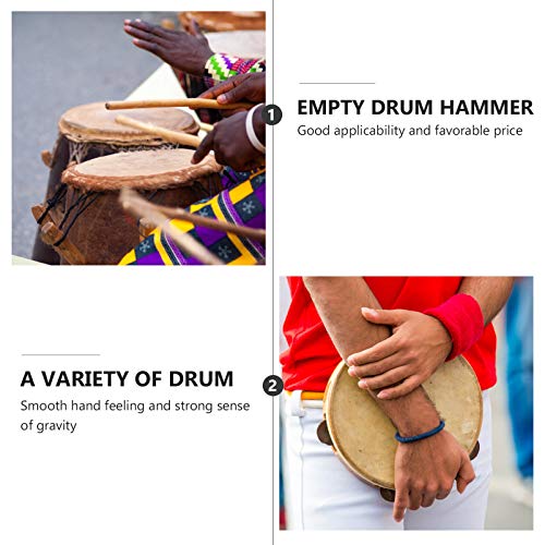 EXCEART 2 Pcs de Tambor de Madeira Macete de Borracha Glockenspiel Varas de Percussão Sinos Macetes