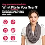 Pop Fashion Solid Color Hidden Zipper Pocket Scarf - Fashion Scarf for Women - All Seasons - Image 4