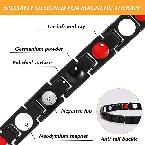 Calidaka Jiakalamo Magnetic Bracelet Sets, 5Pcs Wrist Chain + 1Pc Bracelet Adjuster, Women Men Casual Wristband Bracelet(5 Color Magnetic Bracelet) #TOP3