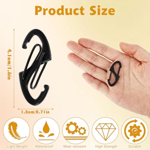 9Pcs Zipper Clip Theft Deterrent, Double Opening Lock Zipper Pull Replacement Clips, Small Carabiner Clips for Bag Luggage Pickpocket Backpack Purse Traveling Camping Suitcase2