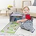 Livememory Toy Car Garage Box - Toy Car Storage Toy Car Box for with Car Rug Play Mat (Not Included Cars)