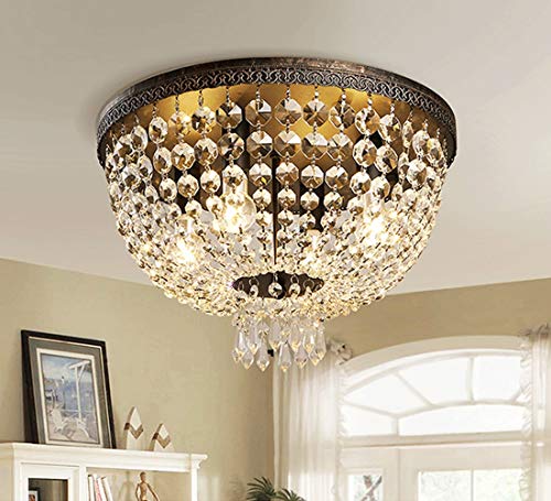Suspension de cuisine moderne et plafonnier cristal pour couloir et chambre