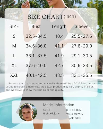 Image of Arach&Cloz Women's Knit Adjustable Halter V Neck Summer Vacation Dress 2025